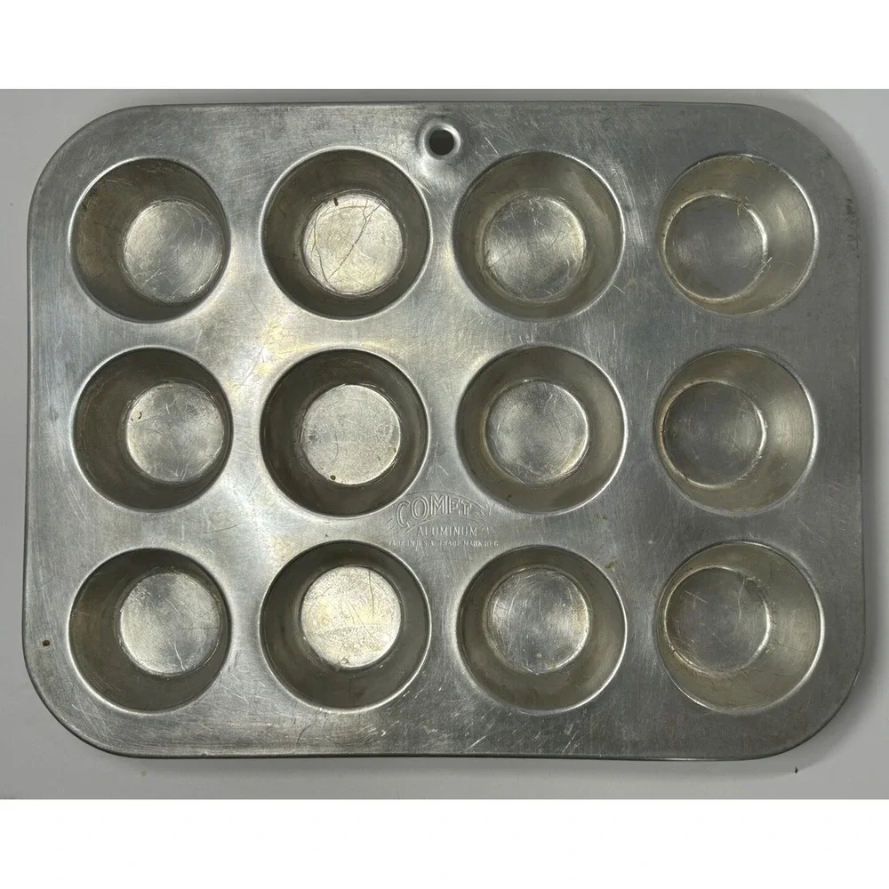 Comet Mini‎ Muffin Pans Triple Check Mini Cupcake Tins Made In USA Aluminum